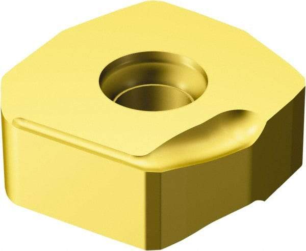 Sandvik Coromant - N3651505 KW8 Grade 1020 Carbide Milling Insert - TiAlN Finish, 5.66mm Thick, 15mm Inscribed Circle - Exact Tool & Supply