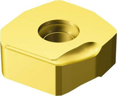 Sandvik Coromant - N3651505 KW8 Grade 1020 Carbide Milling Insert - TiAlN Finish, 5.66mm Thick, 15mm Inscribed Circle - Exact Tool & Supply