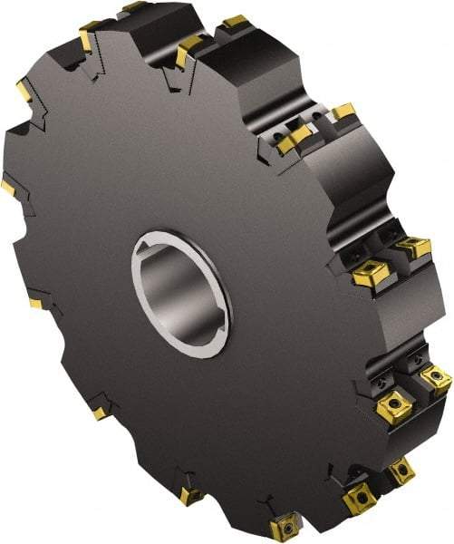 Sandvik Coromant - Arbor Connection, 1.0709" Cutting Width, 3.5236" Depth of Cut, 250mm Cutter Diam, 1.9685" Hole Diam, Indexable Slotting Cutter - 1.9685" Shank Diam, N331.1A-11 Insert, Neutral Cutting Direction - Exact Tool & Supply