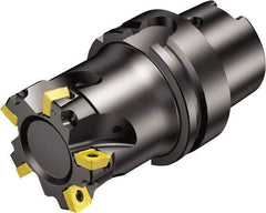 Sandvik Coromant - 2 Inserts, 20mm Cut Diam, 63mm Arbor Diam, 5.5mm Max Depth of Cut, Indexable Square-Shoulder Face Mill - 127mm High, 490R-08T308 Insert Compatibility, Through Coolant, Series CoroMill 490 - Exact Tool & Supply