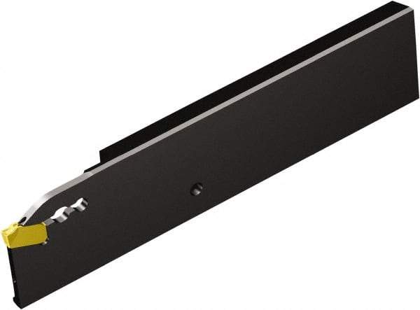 Sandvik Coromant - 1.0197" Blade Height, 0.3278" Blade Width, 4.3307" OAL, Left Hand Cut, Single End Indexable Cut-Off Blade - QD-RL1..C..D2 Blade, CoroCut QD Series - Exact Tool & Supply