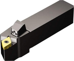 Sandvik Coromant - QS-TR-D..JCR/L..HP, Right Hand Cut, -3° Lead Angle, 25mm Shank Height x 25mm Shank Width, Neutral Rake Indexable Turning Toolholder - 126mm OAL, TR-DC1308 Insert Compatibility, Series CoroTurn TR - Exact Tool & Supply