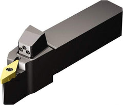 Sandvik Coromant - QS-TR-V..R/L..HP, Right Hand Cut, -3° Lead Angle, 20mm Shank Height x 20mm Shank Width, Neutral Rake Indexable Turning Toolholder - 113mm OAL, TR-VB1308 Insert Compatibility, Series CoroTurn TR - Exact Tool & Supply