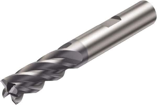 Sandvik Coromant - 3.5mm, 4 Flute, Solid Carbide, Corner Radius End Mill - 57mm OAL, 37° Helix, Right Hand Flute, 10mm LOC, Right Hand Cut - Exact Tool & Supply