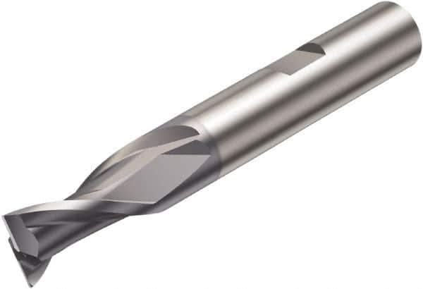 Sandvik Coromant - 16mm, 2 Flute, Solid Carbide, Corner Radius End Mill - 92mm OAL, 30° Helix, Right Hand Flute, 26.5mm LOC, Right Hand Cut - Exact Tool & Supply