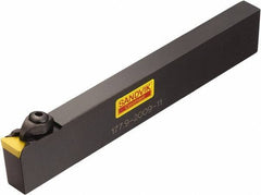 Sandvik Coromant - 177.9, Neutral Cut, 0° Lead Angle, 20mm Shank Height x 9mm Shank Width, Positive Rake Indexable Turning Toolholder - 120mm OAL, TPUN 11 03 04, TPU 221 Insert Compatibility, Series T-Max S - Exact Tool & Supply