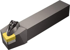 Sandvik Coromant - DSBNR/L, Left Hand Cut, 15° Lead Angle, 20mm Shank Height x 20mm Shank Width, Negative Rake Indexable Turning Toolholder - 125mm OAL, SNMG 12 04 08, SNMG 432 Insert Compatibility, Series T-Max P - Exact Tool & Supply