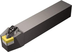 Sandvik Coromant - DCBNR/L, Left Hand Cut, 15° Lead Angle, 20mm Shank Height x 20mm Shank Width, Negative Rake Indexable Turning Toolholder - 125mm OAL, CNMG 12 04 08, CNMG 432 Insert Compatibility, Series T-Max P - Exact Tool & Supply