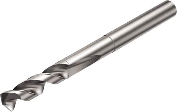 Sandvik Coromant - 9.55mm 135° Solid Carbide Jobber Drill - Uncoated, Right Hand Cut, Cylindrical Shank, 93mm OAL - Exact Tool & Supply