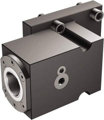 Sandvik Coromant - Right Hand Cut, C8 Modular Connection, Adapter/Mount Lathe Modular Clamping Unit - 80mm Square Shank Diam, 5.079" OAL, Through Coolant - Exact Tool & Supply