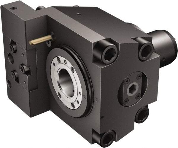 Sandvik Coromant - Neutral Cut, C5 Modular Connection, Adapter/Mount Lathe Modular Clamping Unit - 50mm Square Shank Diam, 7.795" OAL, Through Coolant - Exact Tool & Supply