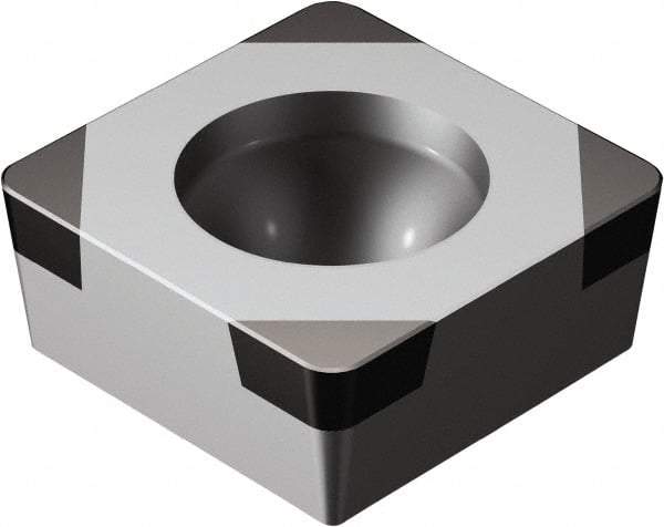 Sandvik Coromant - SCGW32.51 Grade 7025 CBN Turning Insert - 90° Square, 3/8" Inscr Circle, 5/32" Thick, 1/64" Corner Radius - Exact Tool & Supply