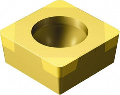 Sandvik Coromant - SCGW32.52 Grade 7525 CBN Turning Insert - TiN Finish, 90° Square, 3/8" Inscr Circle, 5/32" Thick, 1/32" Corner Radius - Exact Tool & Supply