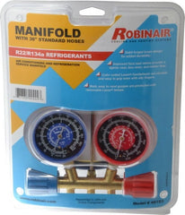 OTC - Standard Side Wheel Automotive Manifold Gauge with 1/4" Fittings - Exact Tool & Supply