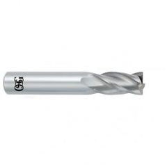 1/2 Dia. x 3 Overall Length 4-Flute .020 C/R Solid Carbide SE End Mill-Round Shank-Center Cutting-Uncoated - Exact Tool & Supply