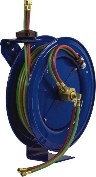 CoxReels - Welding Hose Reels; Length (Inch): 19-5/8 ; Hose Included: Yes ; Hose Length (Feet): 50.00; 50.0 ; Inside Diameter (Inch): 1/4 ; Maximum Working Pressure (psi): 200.0; 200.00 - Exact Tool & Supply