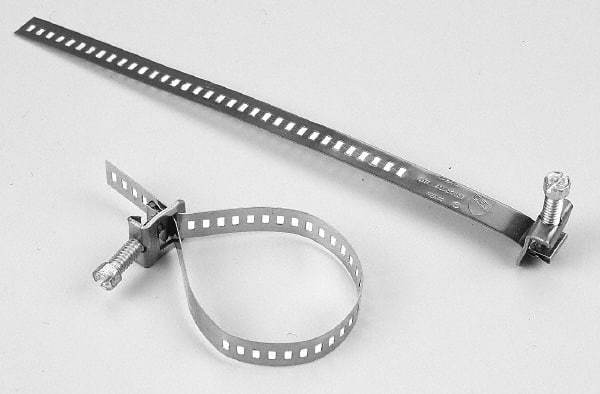 IDEAL TRIDON - SAE Size 72, 1-3/4 to 5" Diam, Stainless Steel Double Lock Hose Worm Drive Clamp - Material Grade 301 - Exact Tool & Supply