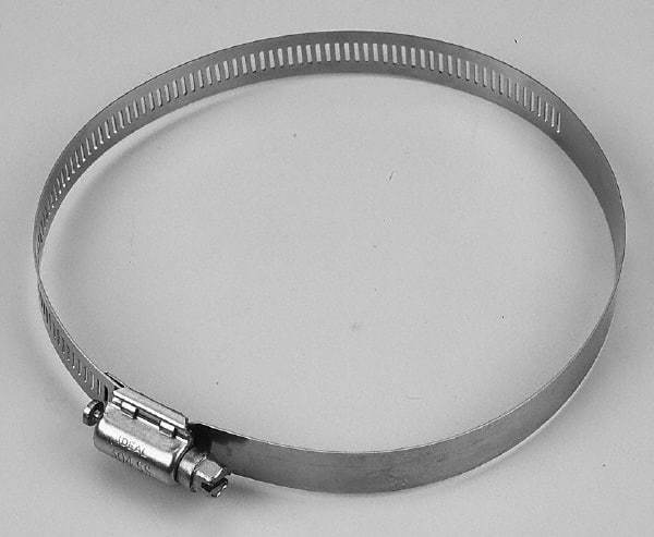IDEAL TRIDON - SAE Size 128, 4-1/4 to 8-1/2" Diam, Stainless Steel Quick Engagement Hose Worm Drive Clamp - Material Grade 304 - Exact Tool & Supply