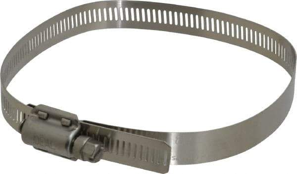 IDEAL TRIDON - SAE Size 80, 2-7/16 to 5-1/2" Diam, Stainless Steel Quick Engagement Hose Worm Drive Clamp - Material Grade 304 - Exact Tool & Supply