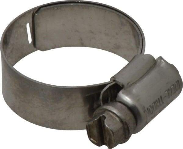 IDEAL TRIDON - SAE Size 12, 11/16 to 1-1/4" Diam, Stainless Steel Lined Worm Drive Clamp - Material Grade 316 - Exact Tool & Supply