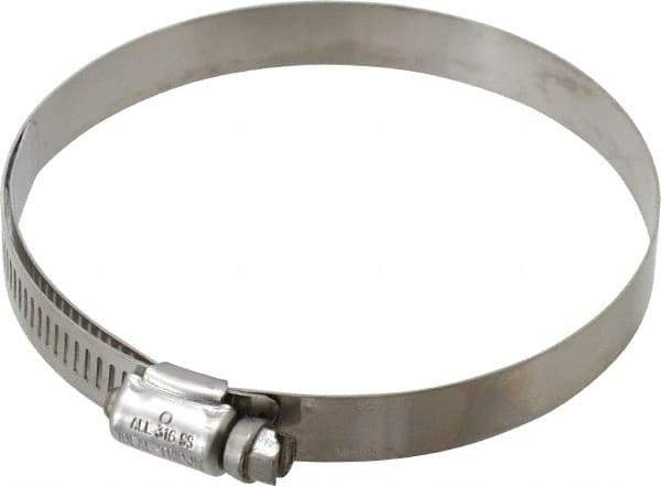 IDEAL TRIDON - SAE Size 56, 3-1/16 to 4" Diam, Stainless Steel Lined Worm Drive Clamp - Material Grade 316 - Exact Tool & Supply