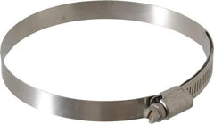 IDEAL TRIDON - SAE Size 64, 3-9/16 to 4-1/2" Diam, Stainless Steel Lined Worm Drive Clamp - Material Grade 316 - Exact Tool & Supply