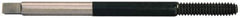 Balax - 3/8-24 UNF H4 Bright Finish High Speed Steel Thread Forming Extension Tap - Bottoming Chamfer, 4" OAL, 1-1/4" Thread Length, 2B Class of Fit, Series BXEXT - Exact Tool & Supply