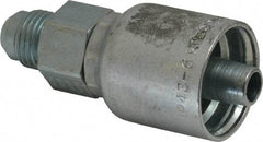Parker - 9/16-18 Male JIC 37D Flare Steel Hydraulic Hose Male Rigid Fitting - -6 Hose Size, 3/8" Hose Diam, Series 43 - Exact Tool & Supply