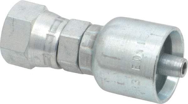 Parker - 3/8 Thread Hydraulic Hose Fitting - -4 Hose Size, 1/4" Hose Diam - Exact Tool & Supply