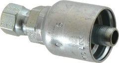 Parker - 1/4 Thread Hydraulic Hose Fitting - -6 Hose Size, 3/8" Hose Diam - Exact Tool & Supply