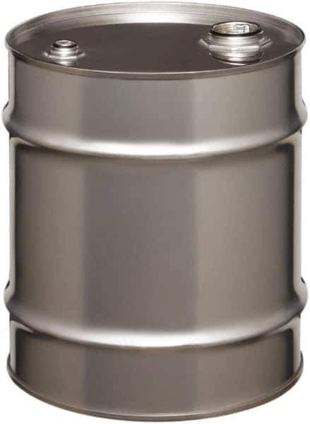 Made in USA - 10 Gallon Cylindrical Stainless Steel Tight Head Drum - 17" High x 14" Diam - Exact Tool & Supply