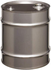 Made in USA - 10 Gallon Cylindrical Stainless Steel Tight Head Drum - 17" High x 14" Diam - Exact Tool & Supply