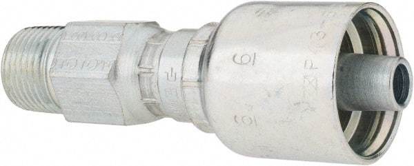 Parker - 3/8 Thread Hydraulic Hose Fitting - -6 Hose Size, 3/8" Hose Diam - Exact Tool & Supply