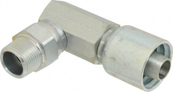 Parker - 3/4 Thread Hydraulic Hose Fitting - -12 Hose Size, 3/4" Hose Diam - Exact Tool & Supply