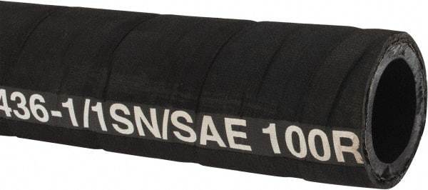 Parker - -20 Hose Size, 1-1/4" ID, 900 psi Work Pressure Hydraulic Hose - Synthetic Rubber, -40°F to 212°F - Exact Tool & Supply