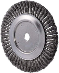 Weiler - 10" OD, 1" Arbor Hole, Knotted Wheel Brush - 0.016" Filament Diam - Exact Tool & Supply