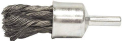 Weiler - 1/2" Brush Diam, Knotted, End Brush - 1/4" Diam Shank, 20,000 Max RPM - Exact Tool & Supply