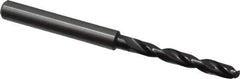 Guhring - 4.3mm 140° Solid Carbide Jobber Drill - FIREX Finish, Right Hand Cut, Spiral Flute, Straight Shank, 74mm OAL, SU Point - Exact Tool & Supply