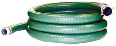 Alliance Hose & Rubber - 15 to 150°F, 2" Inside x 2.31" Outside Diam, PVC Liquid Suction & Discharge Hose - Green, 20' Long, 29 Vacuum Rating, 79 psi Working & 267 psi Brust Pressure - Exact Tool & Supply