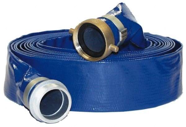 Alliance Hose & Rubber - -10 to 150°F, 6" Inside x 6-1/8" Outside Diam, PVC Liquid Suction & Discharge Hose - Blue, 25' Long, 45 psi Working & 135 psi Brust Pressure - Exact Tool & Supply