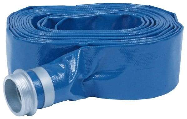 Value Collection - -10 to 150°F, 6" Inside x 6-1/8" Outside Diam, PVC Liquid Suction & Discharge Hose - Blue, 20' Long, 45 psi Working & 135 psi Brust Pressure - Exact Tool & Supply