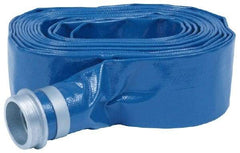 Value Collection - -10 to 150°F, 6" Inside x 6-1/8" Outside Diam, PVC Liquid Suction & Discharge Hose - Blue, 20' Long, 45 psi Working & 135 psi Brust Pressure - Exact Tool & Supply