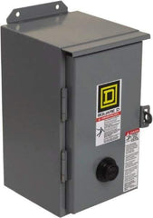 Square D - 208 Coil VAC at 60 Hz, 27 Amp, NEMA Size 1, Nonreversible Enclosed Enclosure NEMA Motor Starter - 3 hp at 1 Phase, 12 Enclosure Rating - Exact Tool & Supply