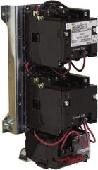 Square D - 110 Coil VAC at 50 Hz, 120 Coil VAC at 60 Hz, 27 Amp, NEMA Size 1, Reversible Open Enclosure NEMA Motor Starter - 3 Phase hp: 10 at 460 VAC, 10 at 575 VAC, 7-1/2 at 200 VAC, 7-1/2 at 230 VAC - Exact Tool & Supply