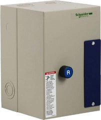 Schneider Electric - 3 Pole, 25 Amp, 120 Coil VAC, Nonreversible Enclosed IEC Motor Starter - 1 Phase Hp: 2 at 120 VAC, 3 at 240 VAC, 3 Phase Hp: 15 at 460 VAC, 20 at 575 VAC, 7.5 at 208 VAC, 7.5 at 230 VAC - Exact Tool & Supply
