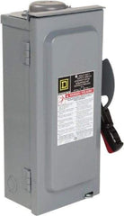 Square D - 30 Amp, 600 VAC/VDC, 3 Pole Nonfused Safety Switch - NEMA 3R, 10 hp at 600 VAC, 15 at 600 VDC (Single Phase), 30 hp at 600 VAC, 15 hp at 600 VDC (Triple Phase) - Exact Tool & Supply