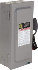 Square D - 30 Amp, 600 VAC/VDC, 3 Pole Nonfused Safety Switch - NEMA 1, 10 hp at 600 VAC, 15 at 600 VDC (Single Phase), 30 hp at 600 VAC, 15 hp at 600 VDC (Triple Phase) - Exact Tool & Supply