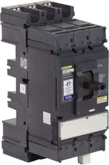 Square D - 600 Volt, 600 Amp, Automatic Molded Case Switch - 3, 4 Pole, 100 at 480 VAC kA Interrupting Rating, Plug In Connection, 5.51 Inch Wide x 6.61 Inch Deep x 13.38 Inch High - Exact Tool & Supply