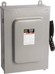 Square D - 100 Amp, 600 VAC, 6 Pole Nonfused Safety Switch - NEMA 12 & 3R, 75 hp at 600 VAC (Triple Phase), 6PST Contact Form - Exact Tool & Supply