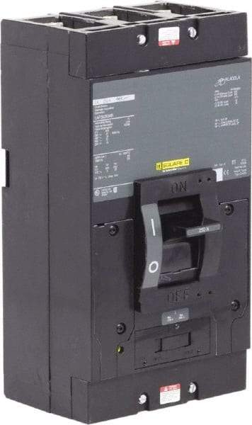 Square D - 250 Amp, 600 V, 3 Pole, Panel Mount Molded Case Circuit Breaker - Magnetic Trip, Multiple Breaking Capacity Ratings - Exact Tool & Supply